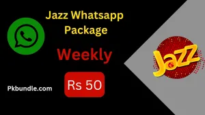 Jazz whatsapp Packages Weekly in 50 Rupees